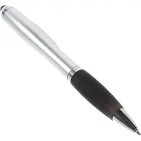 Peachy Stylus en balpen 2 in 1 Schrijven en Touchscreen bedienen - Zwart en Zilverkleurig