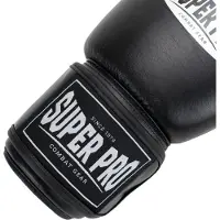 Super Pro Boxer Pro Bokshandschoenen Velcro Zwart/Wit