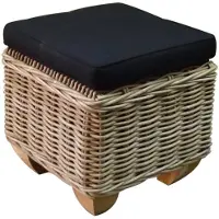 AVH-Collectie Toronto voetenbank 43x43xH43 cm naturel rotan
