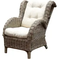 AVH-Collectie Naturel relax lounge tuinstoel wit