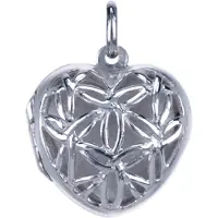MOOYE ® - Collectie Zilveren Foto medaillon Hart opengewerkt 1 foto ketting hanger