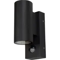 LumenXL Buitenwandlamp rond Cathy met sensor 2 x 3W LEDs - antraciet