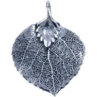 MOOYE ® - Collectie Zilveren Bodhi boomblad ketting hanger