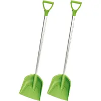 Prosperplast 2x stuks sneeuwscheppen/sneeuwschuivers groen voor kinderen 71 cm - Sneeuwruimer