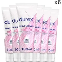 Durex Glijmiddel Natural - Extra Sensitive - 100% natuurlijk - 100ml x6