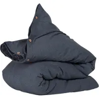 Yumeko Kinderdekbedovertrek Jersey Katoen 100x135 Blauw - Eco, Bio & Fairtrade