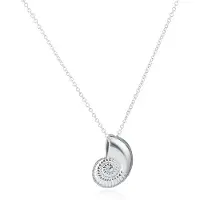 LGT JWLS LGT Jewels Dames ketting Sea Snail Swirl Zilverkleurig