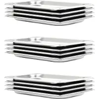 vidaXL Gastronormbakken 12 st GN 1/3 20 mm roestvrij staal