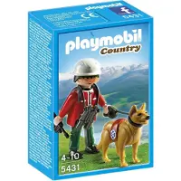 Playmobil Hulpverlener met reddingshond / Sauveteur de montagne avec chien