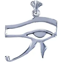 MOOYE ® - Collectie Zilveren Oog van Horus ketting hanger - glad