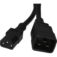 DINIC C13 - C20 stroomkabel voor UPS/PDU - 3x 1,00mm / zwart - 0,50 meter