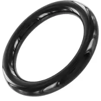Black Label Black Line - Cockring - RVS - Zwart - 8 mm dik - Diameter 45 mm