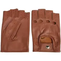 Swift driver vingerloze leren handschoenen nappa bruin