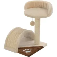 vidaXL Kattenkrabpaal met sisal krabpaal 40 cm beige en bruin