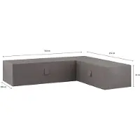 Madison Loungesethoes Grey Right 320x255x70 cm