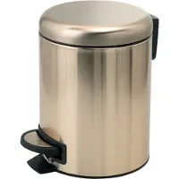 Gedy Potty afvalbak 3l, Soft Close, goud mat