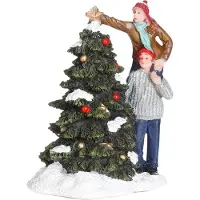 Luville Dave en Britt versieren kerstboom | 7 x 5 x 9 cm
