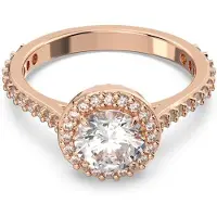 Swarovski Damen-Damenring Metall -Kristall 55 Roségold 32022381