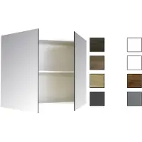 Sanicare Spiegelkast Qlassics 70 cm. 2 dubbelzijdige spiegeldeuren Belluno-eiken