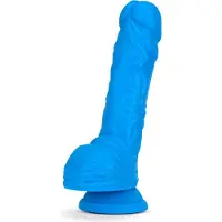 Blush Novelties Neo 9 inch Dual Density Dildo Neon Blue