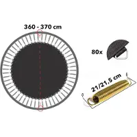 Magic Circle Pro Springmat Trampoline Rond 360 - 366 cm