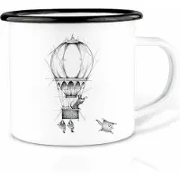 Ligarti Handgemaakte emaille mok Ballonvaarders 300ml