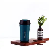 HBS Rvs Thermosbeker - Drinkfles - Herbruikbare Koffiebeker - 420 Ml - Blauw