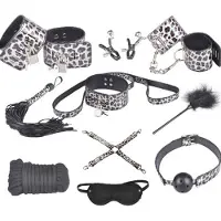 Auxfun Kinky BDSM Bondage set 10-delig Panterprint