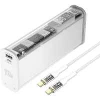 4smarts Lucid Block Powerbank 20.000 mAh - Snellader 100W - met Digitale Display - geschikt voor opladen MacBook/Laptop - Quick Charge en Power Delivery - Wit