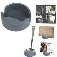 Cook Concept Lepelsteun plank en plank silicone, 2-voudig assorti