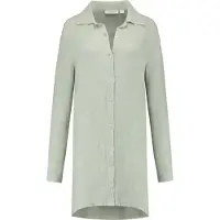 Yumeko Blouse Gewassen Linnen M Groen - Eco, Bio & Fairtrade