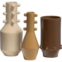 Woood Vaasjes Set Donna - Keramiek - Multikleur - Set van 3