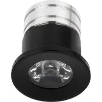 Velvalux LED Veranda Spot Verlichting - - 3W - Natuurlijk Wit 4000K - Inbouw - Dimbaar - Rond - Mat Zwart - Aluminium - Ø31mm