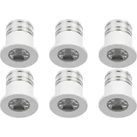 Velvalux LED Veranda Spot Verlichting 6 Pack - - 3W - Natuurlijk Wit 4000K - Inbouw - Dimbaar - Rond - Mat Wit - Aluminium - Ø31mm
