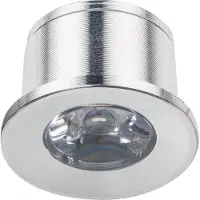 Velvalux LED Veranda Spot Verlichting - - 1W - Natuurlijk Wit 4000K - Inbouw - Dimbaar - Rond - Mat Zilver - Aluminium - Ø31mm