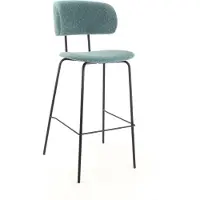 Workliving Barkruk Hoog Society Bo - Boucle Petrol