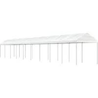 vidaXL Prieel met dak 20,07x2,28x2,69 m polyetheen wit