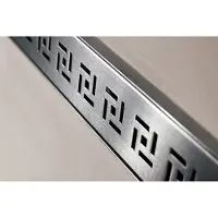 Wiper Betegelbare doucheplaat 90 x 170 cm met goot Showerlay Tivano afvoer horizontale goot hoofdzijde betegelbaar douchebord douchebak gelijkvloers