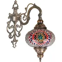 Halay Handgemaakte Turkse wandlamp multicolour Oosterse Mozaïek Marokkaanse lamp