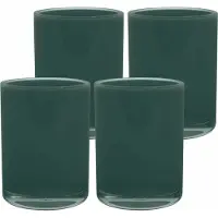MSV Drinkbeker/limonadebeker - 4x - PS kunststof - donkergroen - 440 ml - camping bekers - luxe