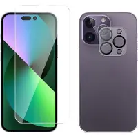 Mobigear Screenprotector geschikt voor Apple iPhone 14 Pro Glazen | 2in1 Screenprotector,Camera Protector - Case Friendly