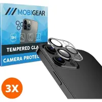 Mobigear Screenprotector geschikt voor Apple iPhone 12 Pro Max Glazen | Camera Protector - Case Friendly (3-Pack)