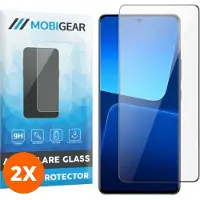 Mobigear Screenprotector geschikt voor Xiaomi 13 Glazen | Premium Screenprotector - Case Friendly - Zwart (2-Pack)