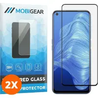 Mobigear Screenprotector geschikt voor Realme 7 Glazen | Premium Screenprotector - Case Friendly - Zwart (2-Pack)