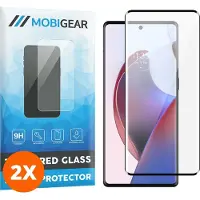 Mobigear Screenprotector geschikt voor Motorola Edge 30 Ultra Glazen | Premium Screenprotector - Case Friendly - Zwart (2-Pack)