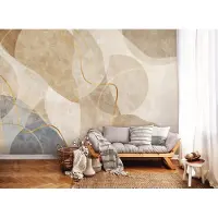 Consalnet Vliesbehang - Fotobehang - Kunst - Abstract - Goud - Boho - Geometrie - 254x368 cm (Hoogte x Lengte)