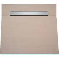 Wiper Betegelbare doucheplaat 90 x 150 cm Ponente Oneway Showerlay doucheplank eenzijdig aflopend afvoer van roestvrij staal