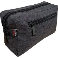 Active Sport - Luxe Toilettas Donkergrijs - Dames Of Heren - Compact Handig Design - Met Waterdichte Binnen voering -