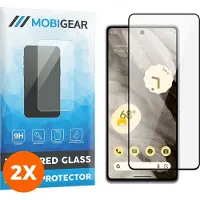 Mobigear Screenprotector geschikt voor Google Pixel 7 Glazen | Premium Screenprotector - Case Friendly - Zwart (2-Pack)