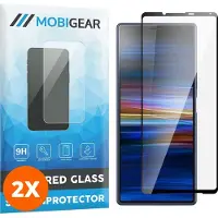 Mobigear Screenprotector geschikt voor Sony Xperia 1 IV Glazen | Premium Screenprotector - Case Friendly - Zwart (2-Pack)